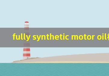 fully synthetic motor oil机油